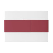 Cranberry rood moderne rand elegante monogram brui uitnodigingen wikkel (Achterkant Voorbeeld)