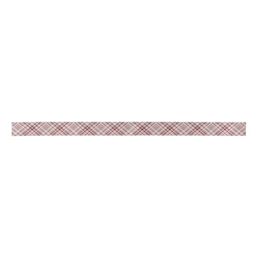 Cranberry rood wit diagonaal plaid satijnen lint (Voorkant)