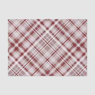 Cranberry rood wit diagonaal plaid tissuepapier