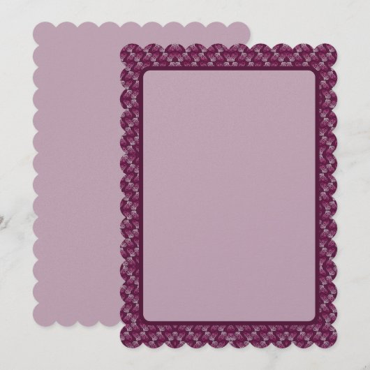 Cranberry-Roos Wave Feestdagenkaart (Voorkant / Achterkant)