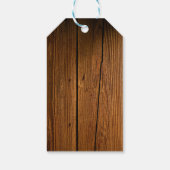 Cranberry Rustic Wood Kerstmis Cadeaulabel (Achterkant)