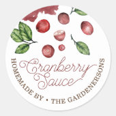 Cranberry Sauce Classic Round Sticker (Voorkant)