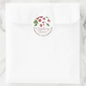 Cranberry Sauce Classic Round Sticker (Tas)
