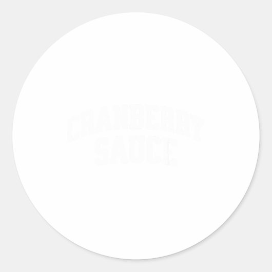 Cranberry Sauce Funny Thanksgiving Food Matching C Ronde Sticker (Voorkant)