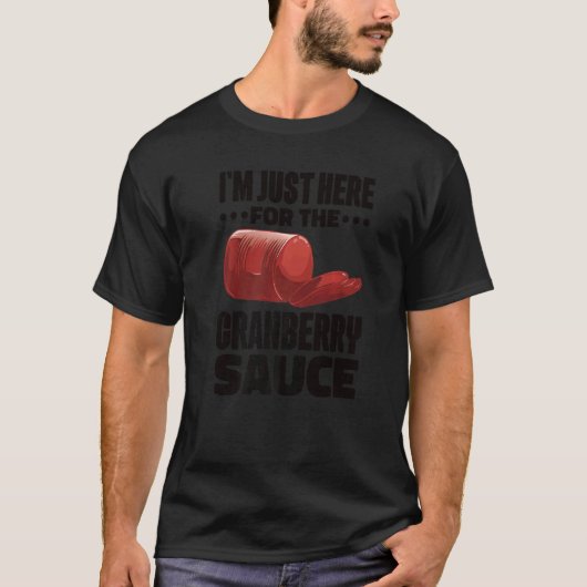 Cranberry Sauce Jellied Happy Thanksgiving in blik T-shirt (Voorkant)