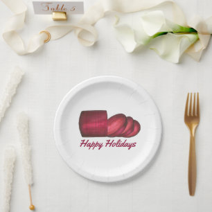Cranberry Sauce Kerstmis Thanksgiving Dinner Food Papieren Bordje