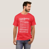 Cranberry Sauce Nutrition Gift Funny Thanksgiving T-shirt (Voorkant volledig)