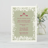 Cranberry Shoes Bridal Shower Invitation Kaart (Staand voorkant)