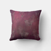 Cranberry Silver Leaf Pillow Kussen (Achterkant)
