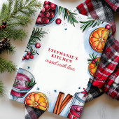 Cranberry Sinaasappel Cocktail Christmas gepersona Theedoek