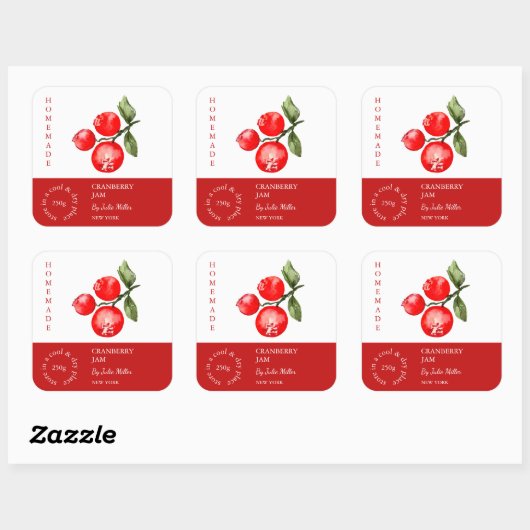 Cranberry Small Business Label (Vel)
