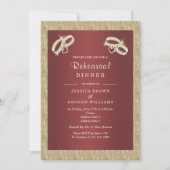 Cranberry, Sparkly Gold Rings repetitie diner Kaart (Voorkant)