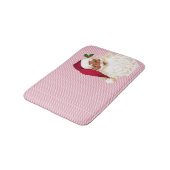 Cranberry Stripe Black Santa Claus Badmat (Gekanteld)