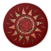 Cranberry Sun Ceramic Knob Keramische Knop (Voorkant)