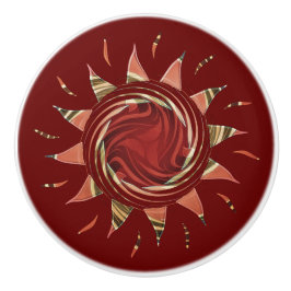 Cranberry Sun Ceramic Knob Keramische Knop