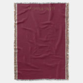 Cranberry/Tan Throw Blanket - HAMbyWhiteGlove Deken (Voorkant Verticaal)