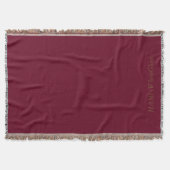 Cranberry/Tan Throw Blanket - HAMbyWhiteGlove Deken (Voorkant)