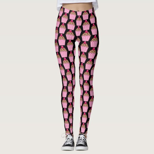 Cranberry top CUPCAKE Leggings (Voorkant)