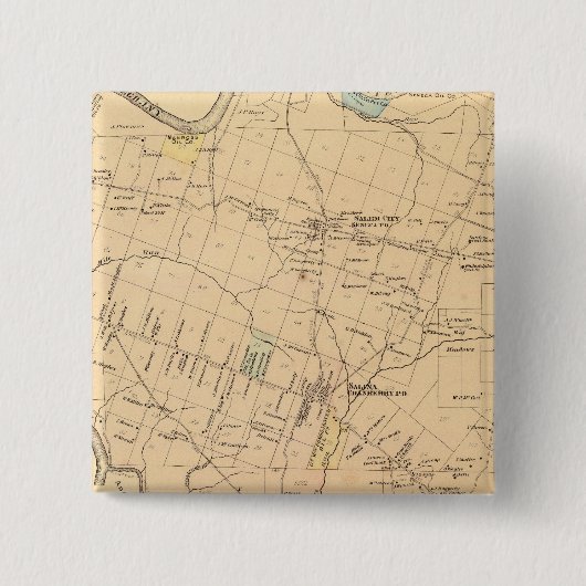 Cranberry Township Vierkante Button 5,1 Cm (Voorkant)