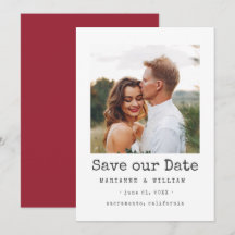 Cranberry VIERKANT Foto save the date huwelijksaan