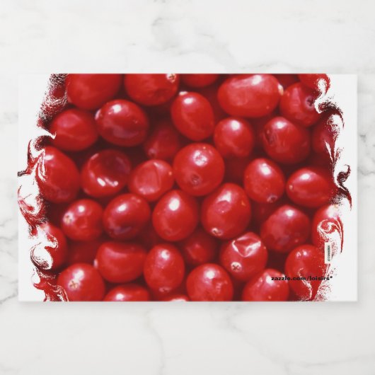Cranberry Voedselcontainer Etiket (Enkel label)