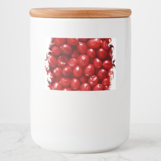 Cranberry Voedselcontainer Etiket (Voorkant)