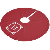Cranberry WhGreek Key Lijst #2 Initiaal Monogram Kerstboom Rok (Gekanteld)