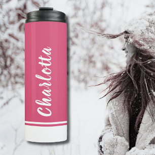 Cranberry White   Elegant   Minimaal   GEPERSONALI Thermosbeker