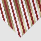 Cranberry, White, Gold Stripe-papier Tissuepapier (Detail)