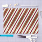 Cranberry, White, Gold Stripe-papier Tissuepapier (Craft)