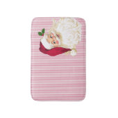 Cranberry Witte Streep Kerstman Badmat (Voorkant Verticaal)