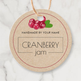 Cranberryjam aangepaste productlabel hangtags bedankjes labels