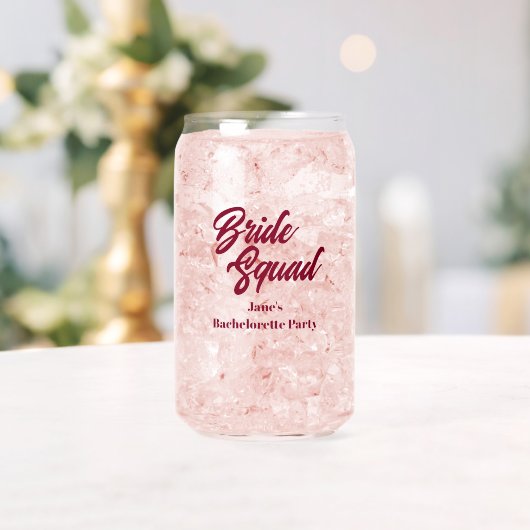 Cranberryrode Bruidsmeisjes Bruiloft Blikvorm Glas (Insitu (Huwelijk))