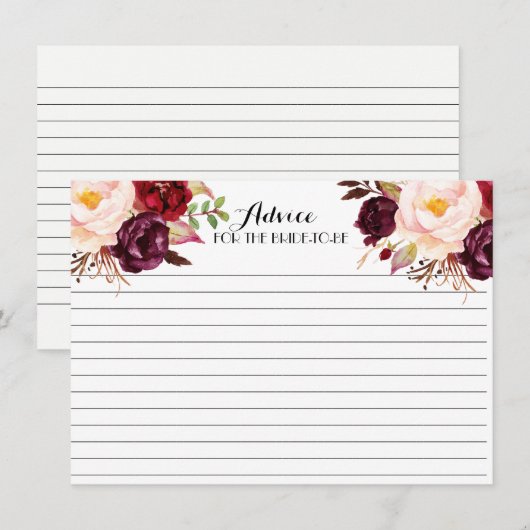 Cranberry's, Marsala, mooie Kaarten van Floral Adv (Voorkant / Achterkant)