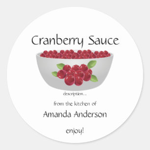 Cranberrysaus Inblikken Ronde Sticker