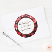 Cranberrysaus Kerstmis Rond Productlabel Ronde Sticker (Envelop)