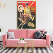 Crandall de clown optreden met zijn muilezel canvas afdruk (Insitu (Woonkamer))