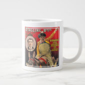 Crandall de clown optreden met zijn muilezel grote koffiekop (Rechts)