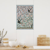 Crane - Almond Blossom en Swallows Poster (Keuken)