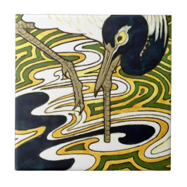 Crane and Columbine Neinhuis Tile Interpretatie Tegeltje