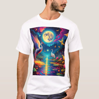 Crane and Dragonfly Duet T-shirt