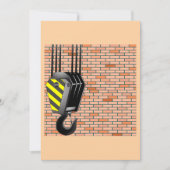 Crane And Hook Machinery Invitations Kaart (Voorkant)
