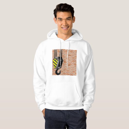 Crane and Hook Mannen Hoodie (Voorkant volledig)