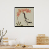 Crane and Orchid Poster Print (Keuken)