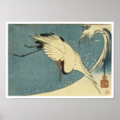 Crane and Wave, Hiroshige Poster (Voorkant)