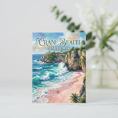 Crane Beach Barbados Briefkaart (Staand voorkant)