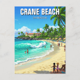 Crane Beach Barbados Reizen Briefkaart