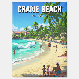 Crane Beach Barbados Reizen Magneet