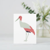 Crane Bird Briefkaart (Staand voorkant)