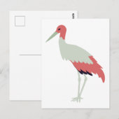 Crane Bird Briefkaart (Voorkant / Achterkant)